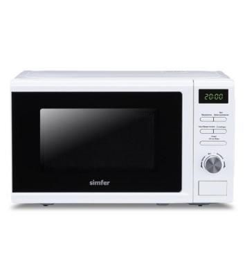 Микроволновая печь Simfer MD2250 белый, 20 л, 700 Вт, переключатели - кнопки, поворотный механизм