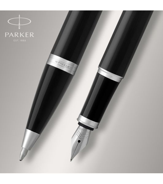 Набор ручек Parker IM Core FK221 (CW2093215) черный CT сталь нержавеющая, подарочная коробка ручка перьевая, ручка шариковая