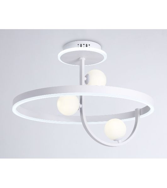 Потолочный светодиодный светильник Ambrella light FL66261/1+3 WH белый 56W 3000K-6400K+G9/3 D500*358 (ПДУ ИК)