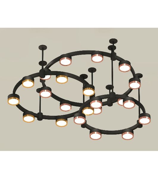 Светильник Ambrella light XR92222100/22 SBK/PPG/PYG черный песок/золото розовое полированное/золото желтое полированное GX53