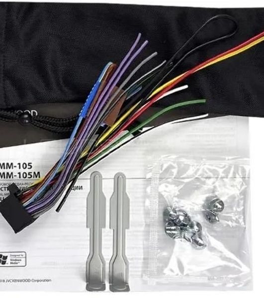 Автомагнитола Kenwood KMM-105M, 1 DIN, USB Type-A, AUX, съёмная панель