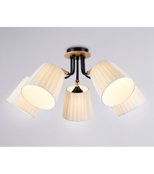 Светильник Ambrella light TR4733/5 BK/LWD черный/светлое дерево E27/5 max 40W D610*270