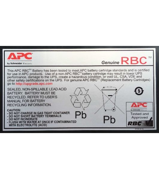 Батарея для ИБП APC RBC55 APC Replacement Battery Cartridge (2 шт. в уп-ке)