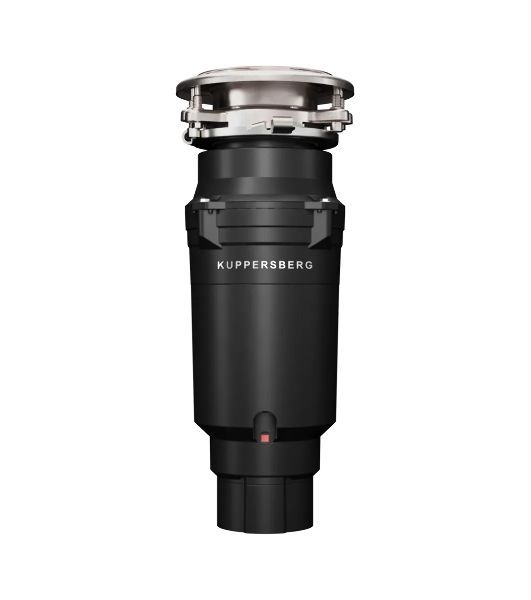 Измельчитель пищевых отходов Kuppersberg WSS 550 B, High-Tech, мощность 550 Вт, 3400-3800 об/мин, защита от перегрева, авто выключение, DC мотор, уровень шума 75 дБ, черный
