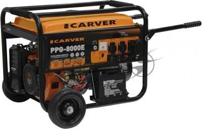 Электрогенератор бензиновый Carver PPG-8000Е, 6.5 кВт, 78 дБ, 88 кг
