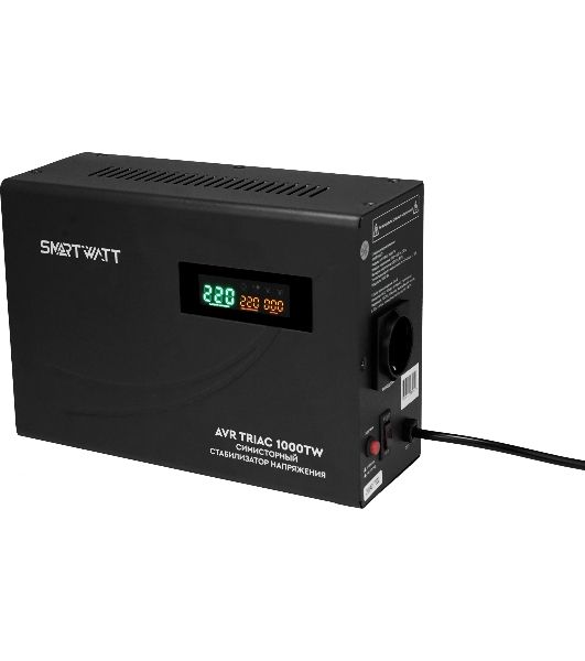 Стабилизатор напряжения Smartwatt AVR Triac 1000TW 1000ВА черный