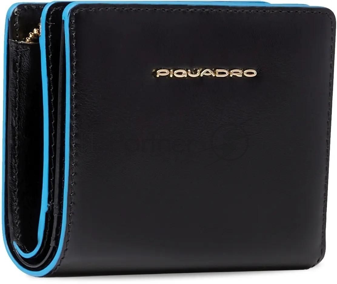Кошелек женский Piquadro Blue Square PD6660B2R/N черный натур.кожа