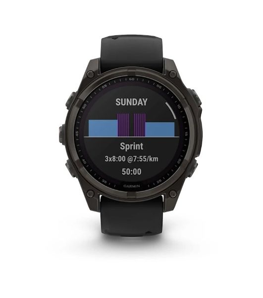 Умные часы Garmin Fenix 8, 1.6" AMOLED, Wi-Fi, Bluetooth, NFC, 100м, серый / черный