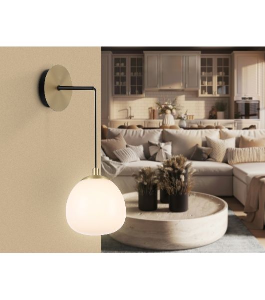 Настенный светильник Ambrella light LH51005 SGD/BK/FR золотой песок/черный/белый матовый G9 max 28W 130*200*400