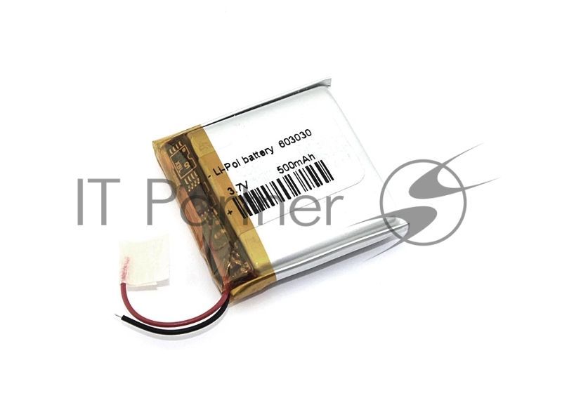 Аккумулятор Li-Pol (батарея) 6x30x30 мм 2pin 3.7V/500mAh