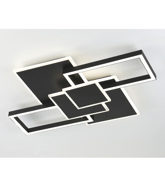 Потолочный светодиодный светильник Ambrella light FA1032/5 BK черный 95W 3000K-6400K 705*500*95 (ПДУ ИК)