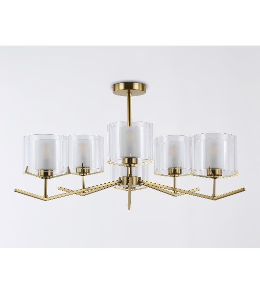 Люстра Ambrella light LH57008/6 BS/FR латунь/белый матовый E14/6 max 40W D850*420