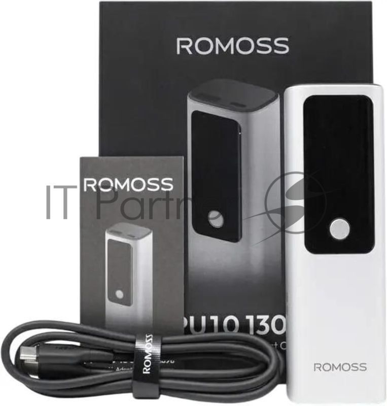 Портативный аккумулятор Romoss PPU10 10000mAh 130W 5A серебристый/черный (1746858)