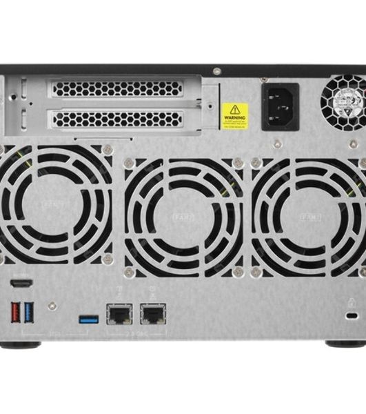 Сетевое хранилище без дисков SMB QNAP TVS-675-8G NAS, 6-tray w/o HDD, 2xM.2 SSD Slot, 1xHDMI-port. CPU 8-сore 64-bit x86 KX-U6580 2.5 GHz, 8GB DDR4 (1 x 8GB) up to 64GB (2 x 32GB), 2x 2.5 Gigabit LAN