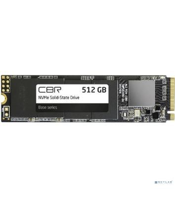 Внутренний SSD-накопитель CBR SSD-512GB-M.2-BS24b-AIO-V2, 512 GB, M.2 2280, PCIe 3.0 x4, NVMe 1.3, 3D TLC NAND [Сборка AiO] V2