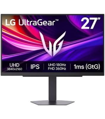 Монитор 27" LG UltraGear 27G810A-B IPS 3840x2160 (4K UHD), 360 Гц, 1 мс, 16:9, DisplayHDR 400, 400 кд/м², HDMI 2.1 (x2), DisplayPort, USB-A (x2), Flicker Free, Low Blue Light, Dual Mode, регулировка по высоте, поворот на 90 градусов, черный