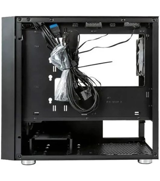 Компьютерный корпус Minitower mATX Eurocase 00-01003410 M07 3ARGb черный без БП закаленное стекло USB 3.0