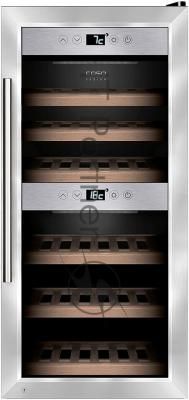 Винный шкаф CASO WineComfort 240 Smart серебристый, 2 отсека, 24 бут., класс G