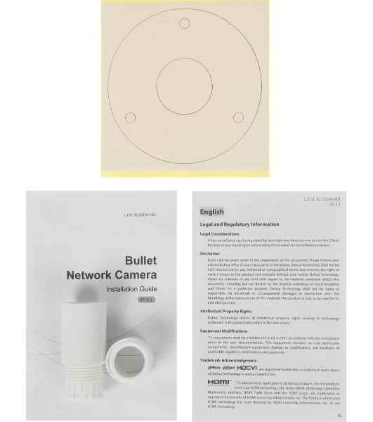 Камера видеонаблюдения IP Dahua DH-IPC-HFW1430DSP-SAW-0360B Wi-Fi 2.8-3.6мм цв. корп.:белый/черный