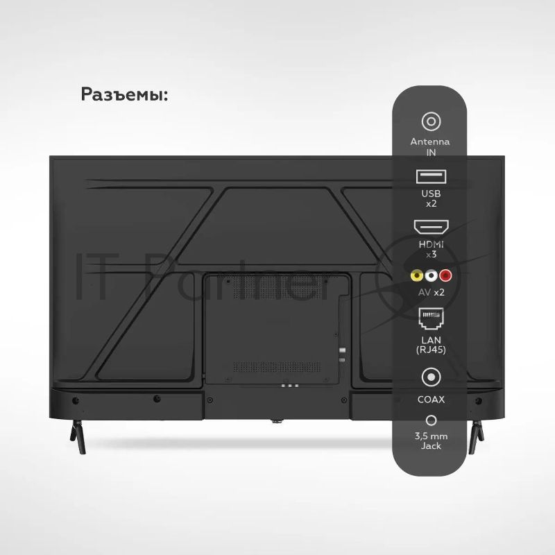 Телевизор BQ 43" 43FS38B черный DLED FHD 60Hz Android 14