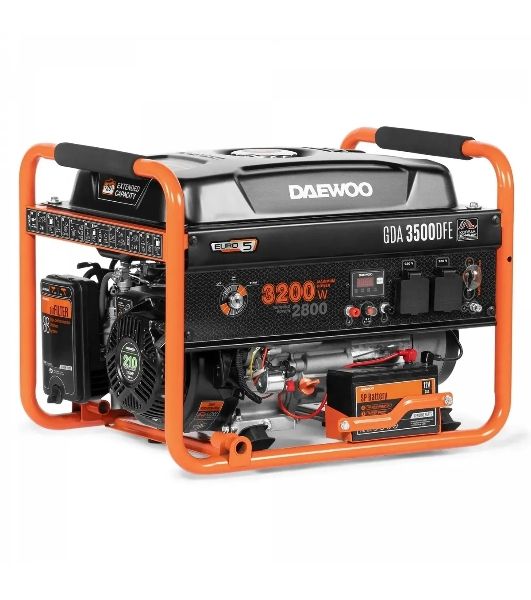 Генератор DAEWOO GDA 3500 DFE бак 18л быстрый запуск бензиновый + газ