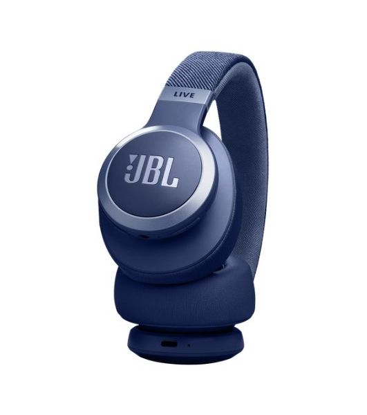 Беспроводные/проводные наушники JBL Live 770NC синий, полноразмерные, Bluetooth 5.3 + проводной, адаптивное шумоподавление, до 65 ч