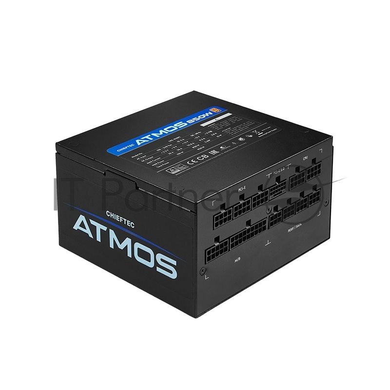 Блок питания, Chieftec, Atmos CPX-750FC, 750Вт, 80 PLUS GOLD, 120мм, черный