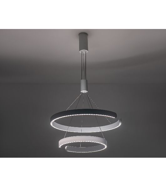 Подвесной светодиодный светильник Ambrella light FL5884/2 WH белый 45W 3000K/4200K/6400K D600/400*1200 (без ПДУ)