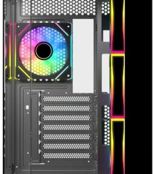 Корпус Eurocase M430ZAF Black, Midi-Tower, чёрный, 4 x 120 мм (3 x 120 мм на боковой панели, 1 x 120 мм на задней)