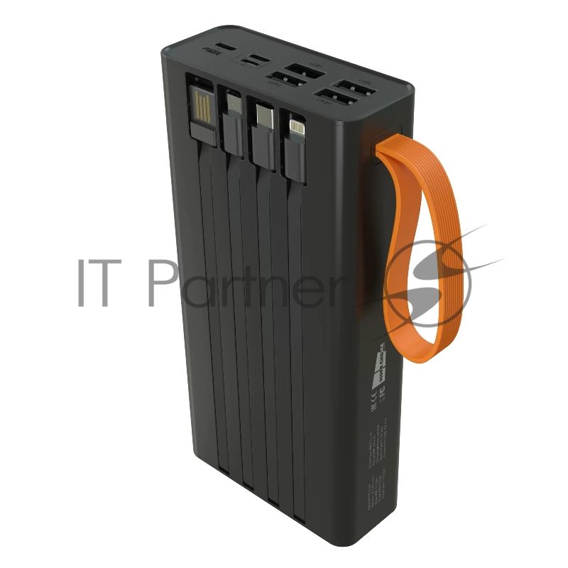 Портативный аккумулятор More choice (4620202550576) PB22-30 с кабелем 2USB 2.1A - 30000mAh черный