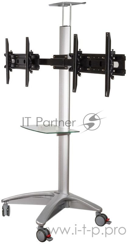 Подставка для телевизора Arm Media PT-STAND-15 (комплект из двух коробок) серебристый 26"-65" макс.120кг напольный наклон