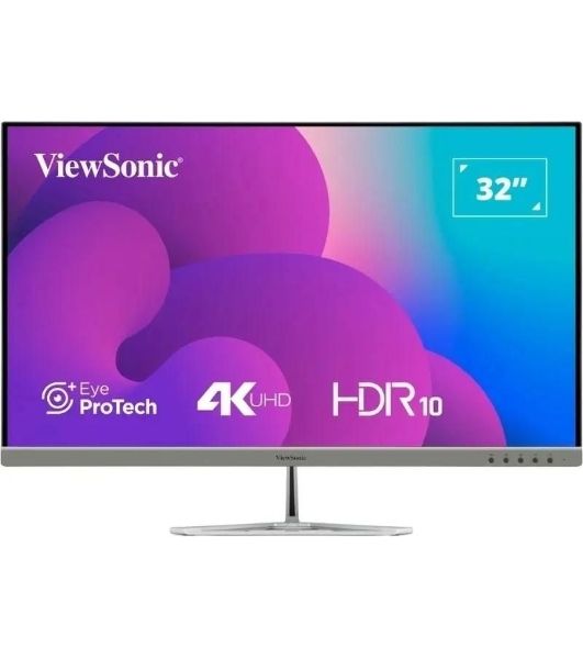 Монитор ViewSonic 31.5" VX3276-4K-MHD-2 серебристый VA LED 16:9 HDMI M/M матовая 350cd 178гр/178гр 3840x2160 60Hz DP 4K 6.9кг