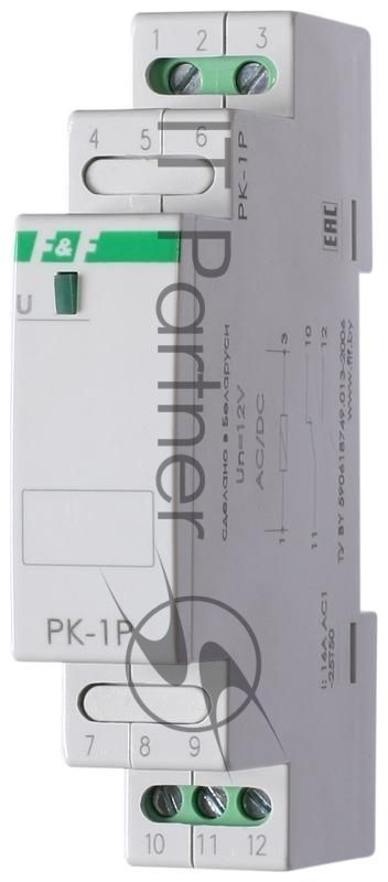 Реле промежуточное PK-1P/Un (монтаж на DIN-рейке 35мм 220В 50Гц 16А перекл.) F&F EA06.001.004