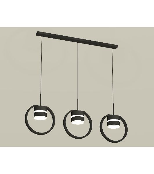 Светильник Ambrella light XB9107153/3 SBK/FR черный песок/белый матовый GX53 (C9107, N8445)