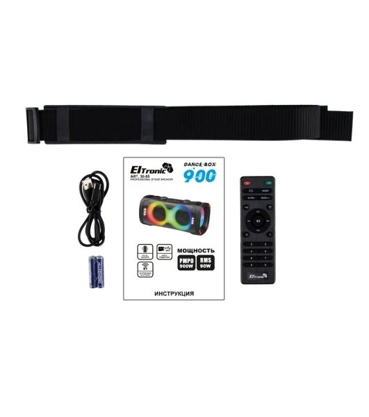 Колонка 06" (30-85 DANCE BOX 900) динамик 2шт/6.5" ELTRONIC с TWS (синий)
