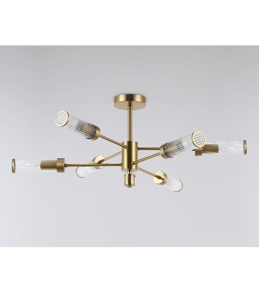 Люстра Ambrella light LH55161/6 BS/CL латунь/прозрачный E14/6 max 40W D830*330