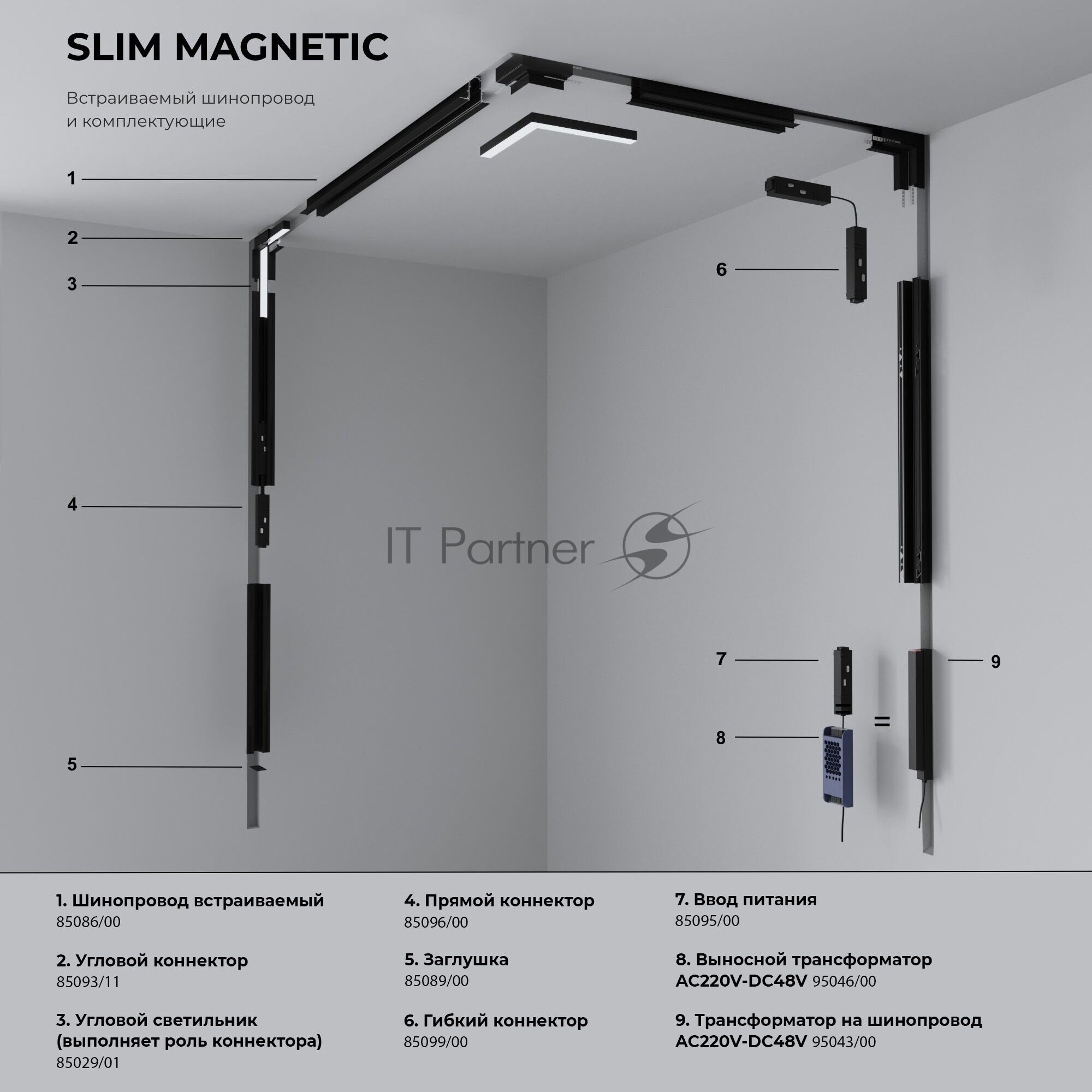 85197/01 Slim Magnetic Умный трековый светильник 20W 2700-6500K Dim R03 (черный)