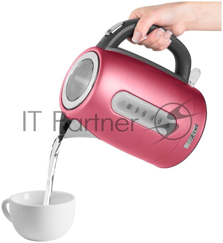 Электрочайник Sencor SWK 1774RD красный, 1.7 л, 2150 Вт, скрытый нагревательный элемент