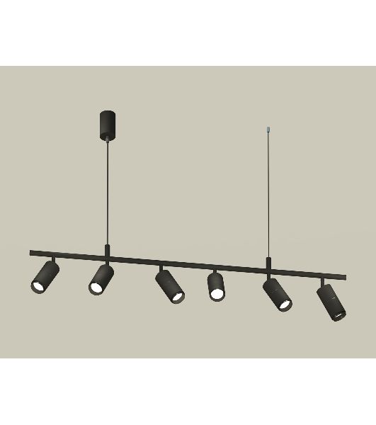 Светильник Ambrella light XB9006130/6 SBK/PBK черный песок/черный полированный MR16 GU5.3 (С9006, С6302, A2061, N6121)
