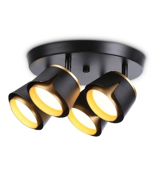 Светильник Ambrella light TN71243/4 BK/GD черный/золото GX53/4 D250*147