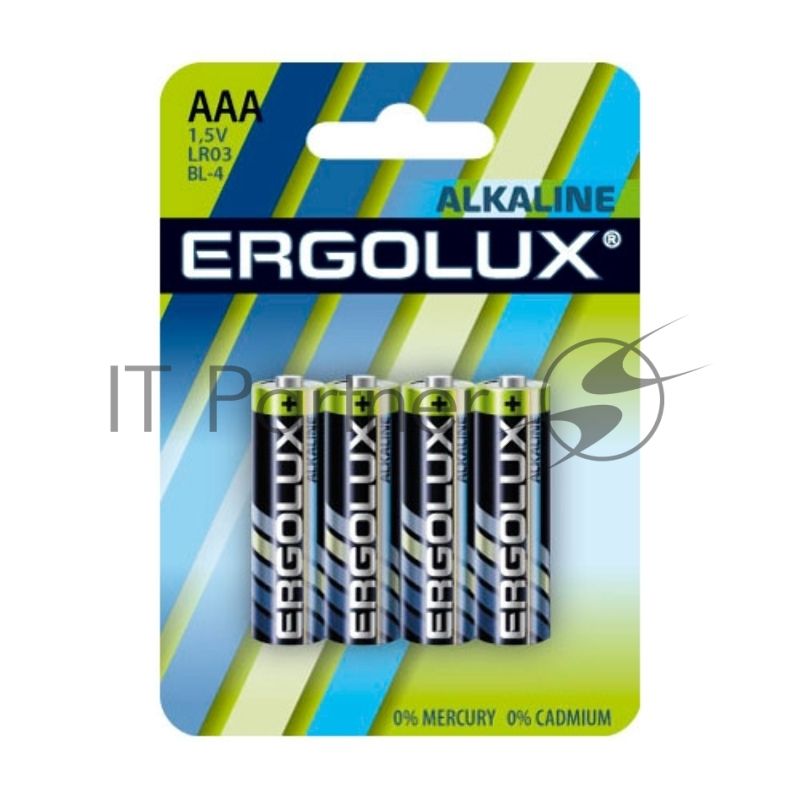 Элемент питания алкалиновый Ergolux LR03 BL-4 LR03 BL-4 1.5В Alkaline (блист.4шт)