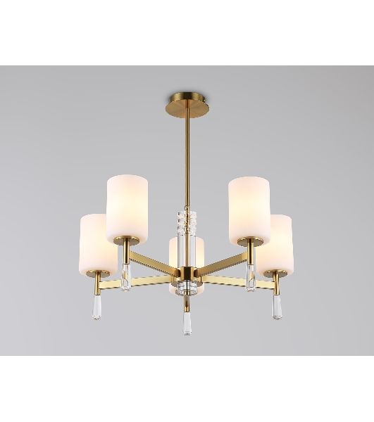 Люстра Ambrella light LH56261/5 BS/FR латунь/белый матовый E27/5 max 60W D600*590