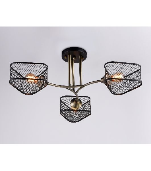 Светильник Ambrella light TR80171/3 SB/BK бронза/черный E27/3 max 40W D600*215