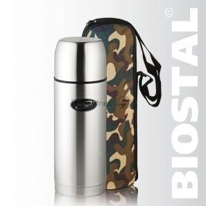 Термос БИОСТАЛЬ Охота NBP-1000 B 1,0 л. ("Биосталь-Охота" с узкой горловиной, в чехле 1.0 л.)