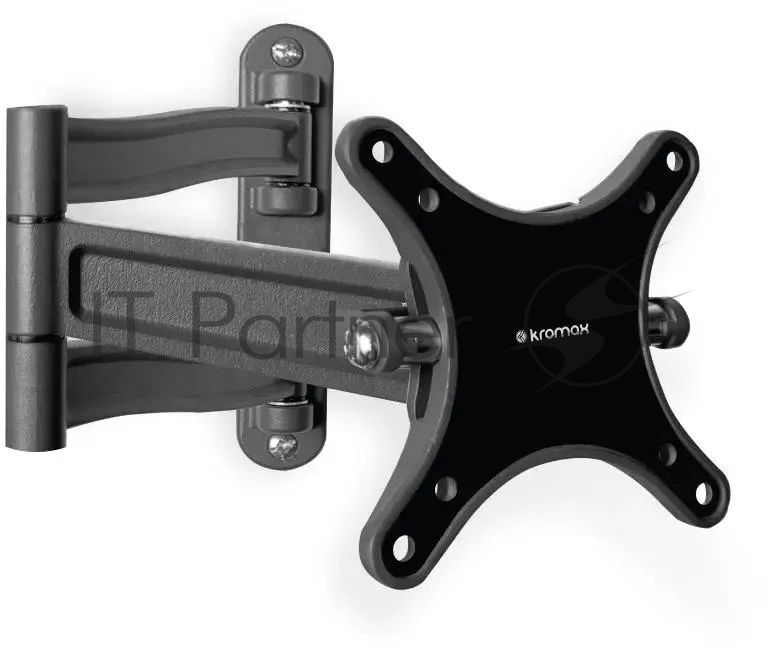 Кронштейн для телевизора Kromax TECHNO-1 темно-серый, 10"-26" макс. 15 кг, настенный, поворот и наклон