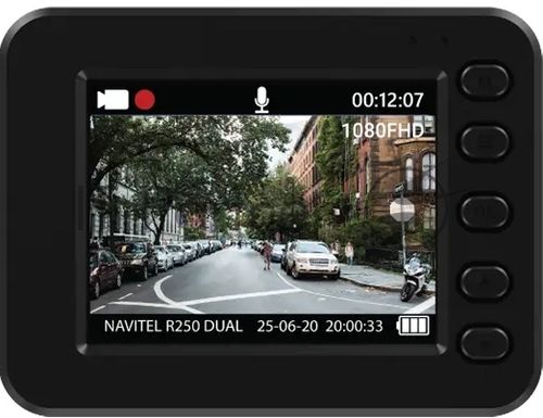 Видеорегистратор Navitel R250 DUAL DVR, 1920x1080, 2", с камерой заднего вида, G-сенсор, датчик движения
