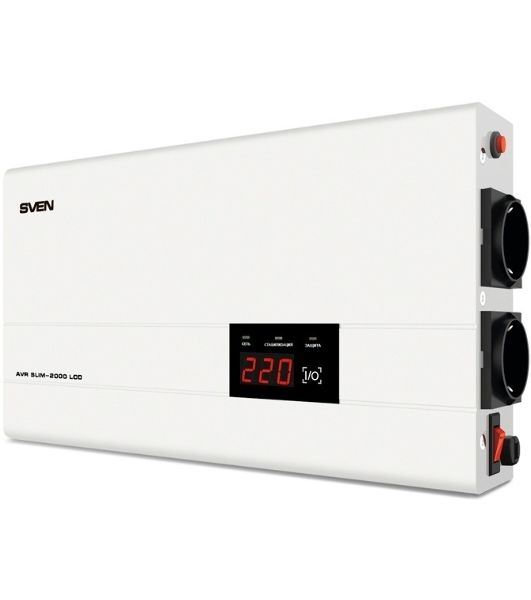 Сетевые фильтры SVEN Стабилизатор напряжения AVR SLIM-2000 LCD